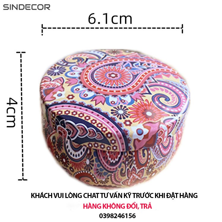 Nến thơm hoa khô - Nến handmade thơm phòng, sáp đậu nành lọ thiếc thơm phòng tinh dầu - Sindecor