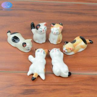 Đế gác đũa sứ hình mèo dễ thương