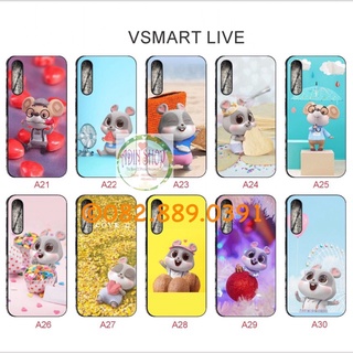 Ốp lưng Vsmart Joy 3 / Bee3 / Live dẻo đen in hình chuột dễ thương