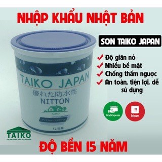 Keo Quét Taiko Japan chống thấm vết nứt mái nhà, sàn nhà vệ sinh, máng xối, mái tôn, sàn nhà triệt chính hãng Nhật Bản