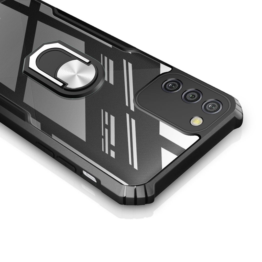 Ốp Điện Thoại Trong Suốt Có Vòng Đỡ Cho Samsung Galaxy A03S A02S M02S A03 M03 A02 Dual M02 A01 M01 Core