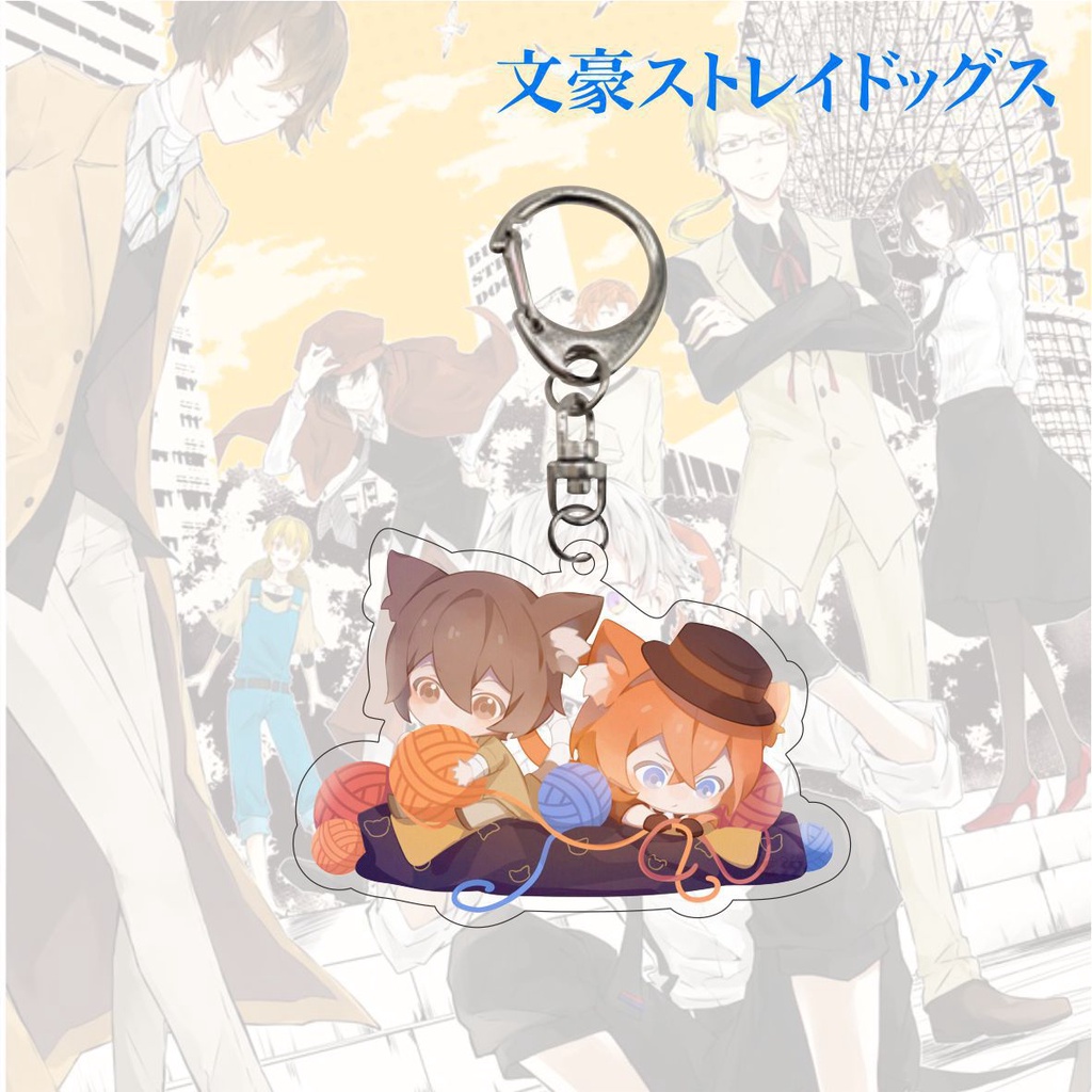 Móc khóa nhựa acrylic hình nhân vật anime Bungo Stray Dogs