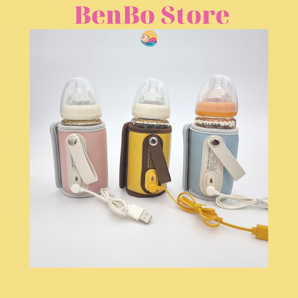 Túi Ủ Bình Sữa Di Động Cho Bé Bằng Da Mbaby Cao Cấp