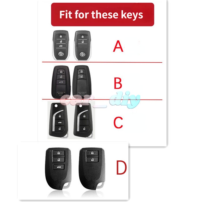 Vỏ Bảo Vệ Chìa Khóa Xe Hơi Toyota vios 2014-2021 Yaris Corolla Camry Hilux RAV4 Fortuner Vigo Altis Rush Innova Revo