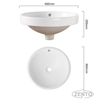 Chậu lavabo dương vành Zento LV6042