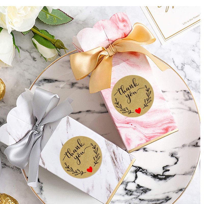 [Colorfulshop]01 Cuộn 500 Stick dán nhãn Thank You dùng để trang trí đóng gói hàng nhiều phong cách kiểu dáng lựa chọn