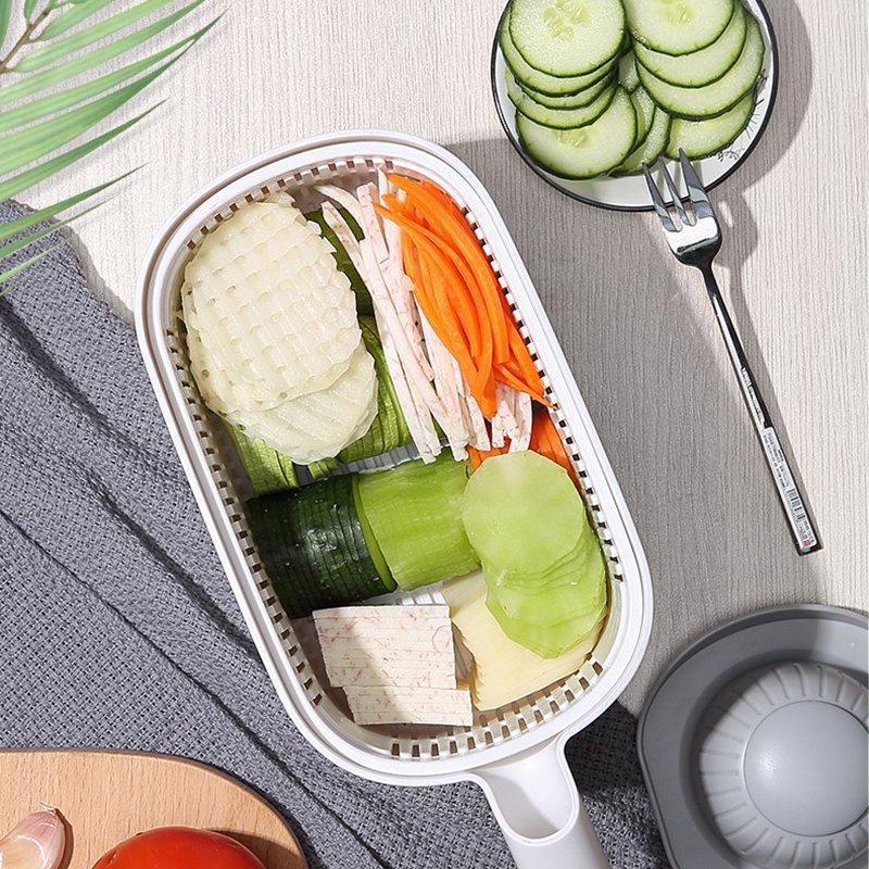 Đồ gia dụng nhà bếp thông minh - Máy nạo cắt rau củ đa năng 6 lưỡi dao - Máy bào sợi, cắt lát tiện lợi - Ecoco E1909