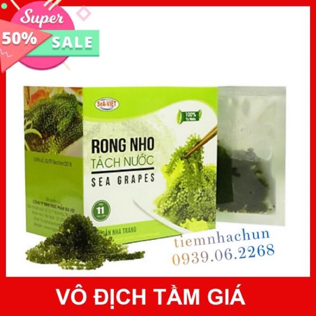 Rong nho tách nước SeA VIỆT hộp 220g  - Đặc sản biển Nha Trang