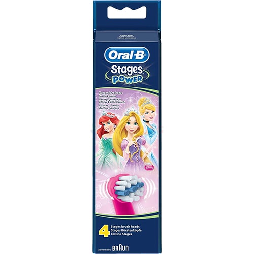 Đầu bàn chải thay thế bàn chải điện trẻ em Oral-B Disney Princess (Set 4 cái) - Hàng nhập khẩu