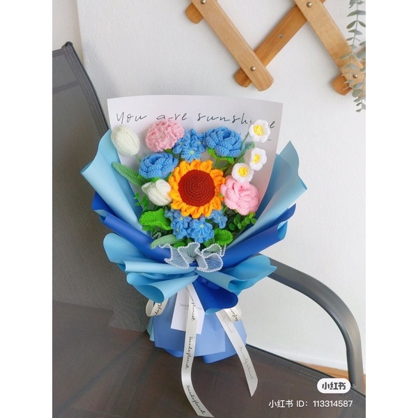 Bó hoa len handmade P3