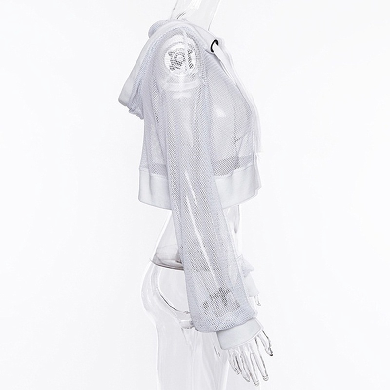 Áo Hoodie Phối Ren Lưới Quyến Rũ Thời Trang Dành Cho Nữ | BigBuy360 - bigbuy360.vn