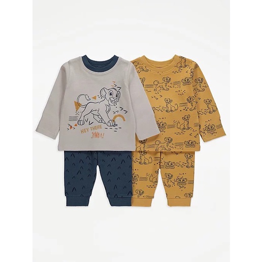 [0-24M]Set 2 bộ quần áo dài tay bé trai bé gái Geoger AUTH