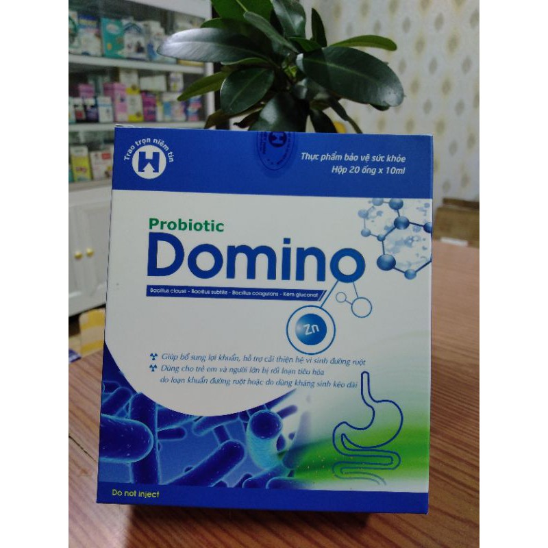 Men vi sinh DOMINO -hộp 20 ống-công thức mới