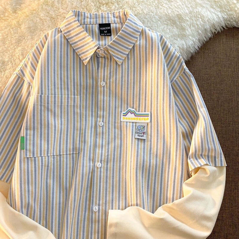 Áo sơ mi giả hai lớp phong cách hàn quốc dành cho nữ