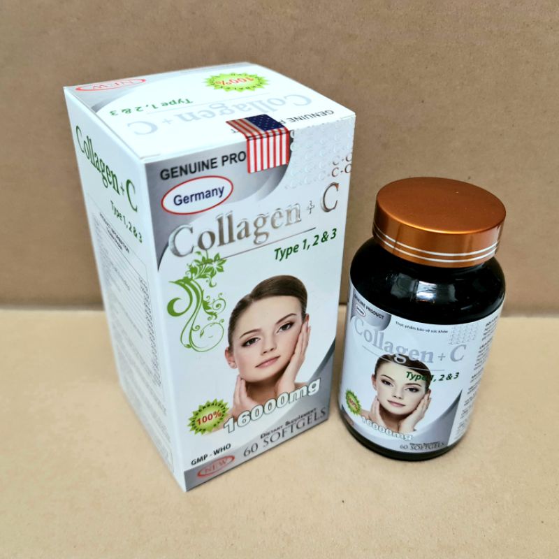 Collagen+C 16000mg đẹp da, chống lão hóa, mờ thâm, trắng da Hộp 60 viên | WebRaoVat - webraovat.net.vn