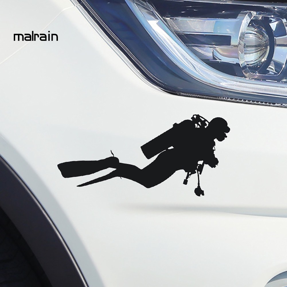 Nhãn Dán Trang Trí Xe Hơi Họa Tiết Chữ Scuba Phản Quang Độc Đáo Thời Trang
