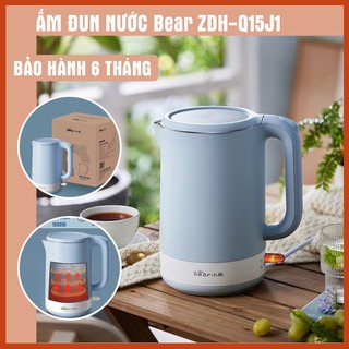Ấm siêu tốc, ấm đun nước chính hãng bear - zdh-q15j1, dung tích 1.5l - bảo hành chính hãng 6 tháng