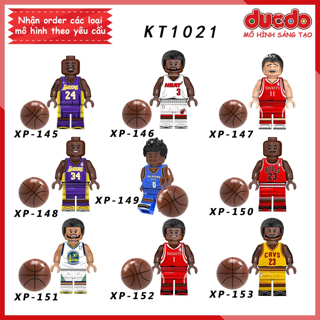 Minifigures các siêu sao bóng rổ NBA - Đồ Chơi Lắp Ghép Xếp Hình Mini Mô hình Iron Man KORUIT KT1021