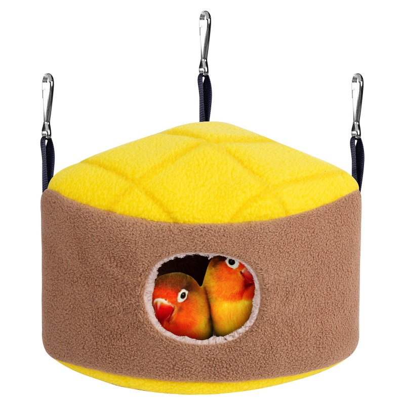 Tổ vải nhung lông giữ ấm treo trong lồng chim vẹt/ chuột hamster/ chuột nhảy