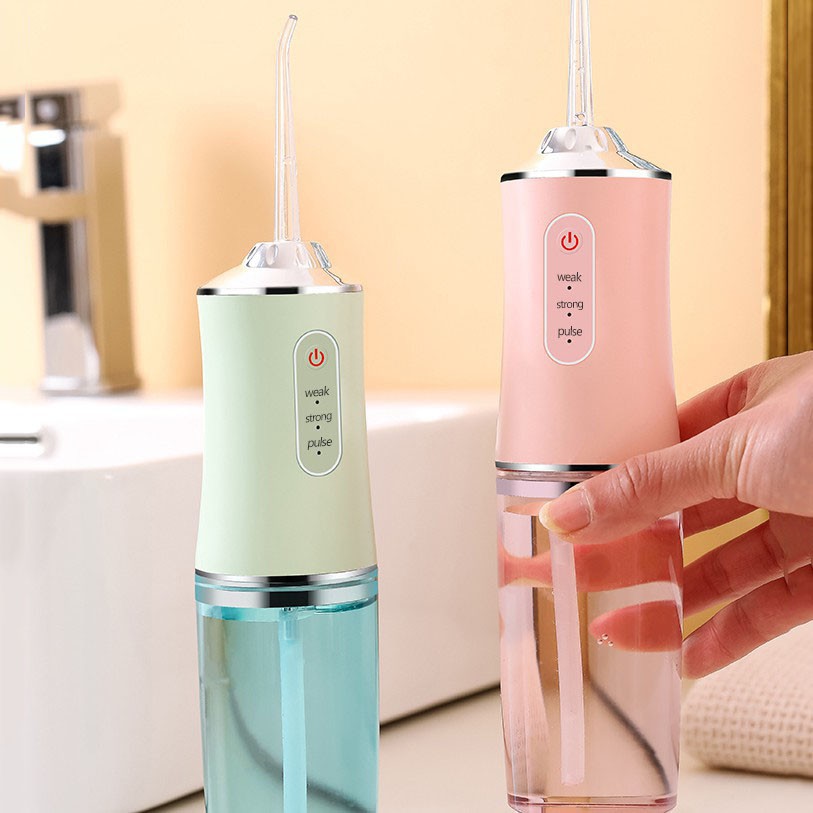 Máy Tăm Nước Cầm Tay Vệ Sinh Răng Miệng Oral Irrigator - Máy Vệ Sinh Răng Miệng 4 Đầu Chuyên Dụng