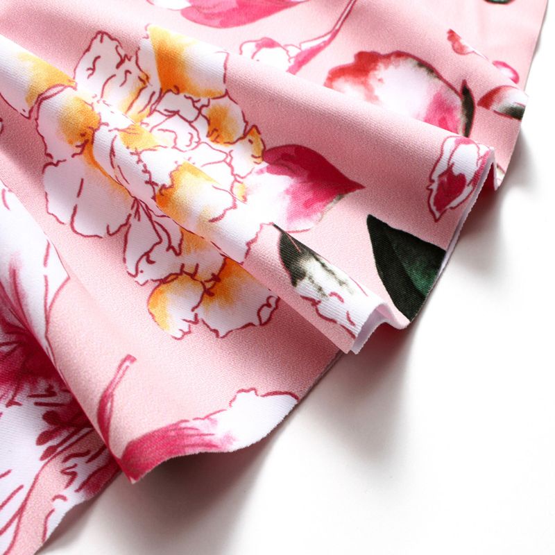 Bộ Đồ Bơi Trễ Vai Họa Tiết Hoa Phong Cách Boho Cho Mẹ Và Bé