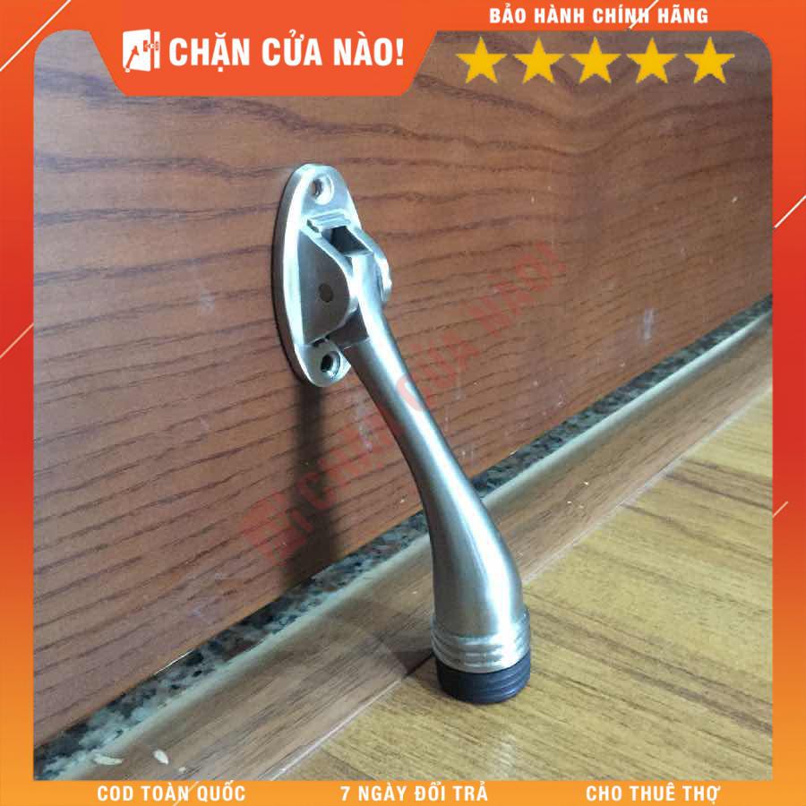 Chặn cửa móng ngựa inox tròn đế cứng giữ mở hé, hãm 1 chiều