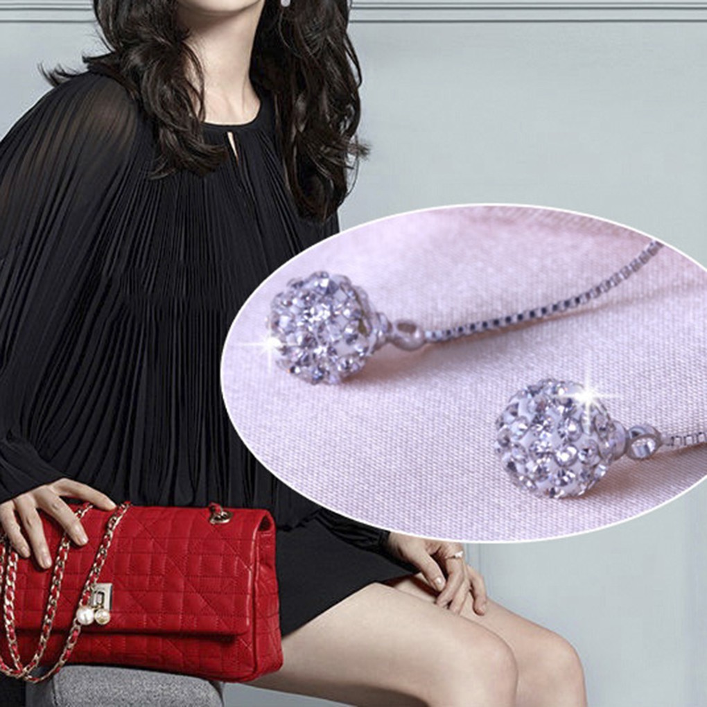 Khuyên tai nữ hình quả cầu đính pha lê