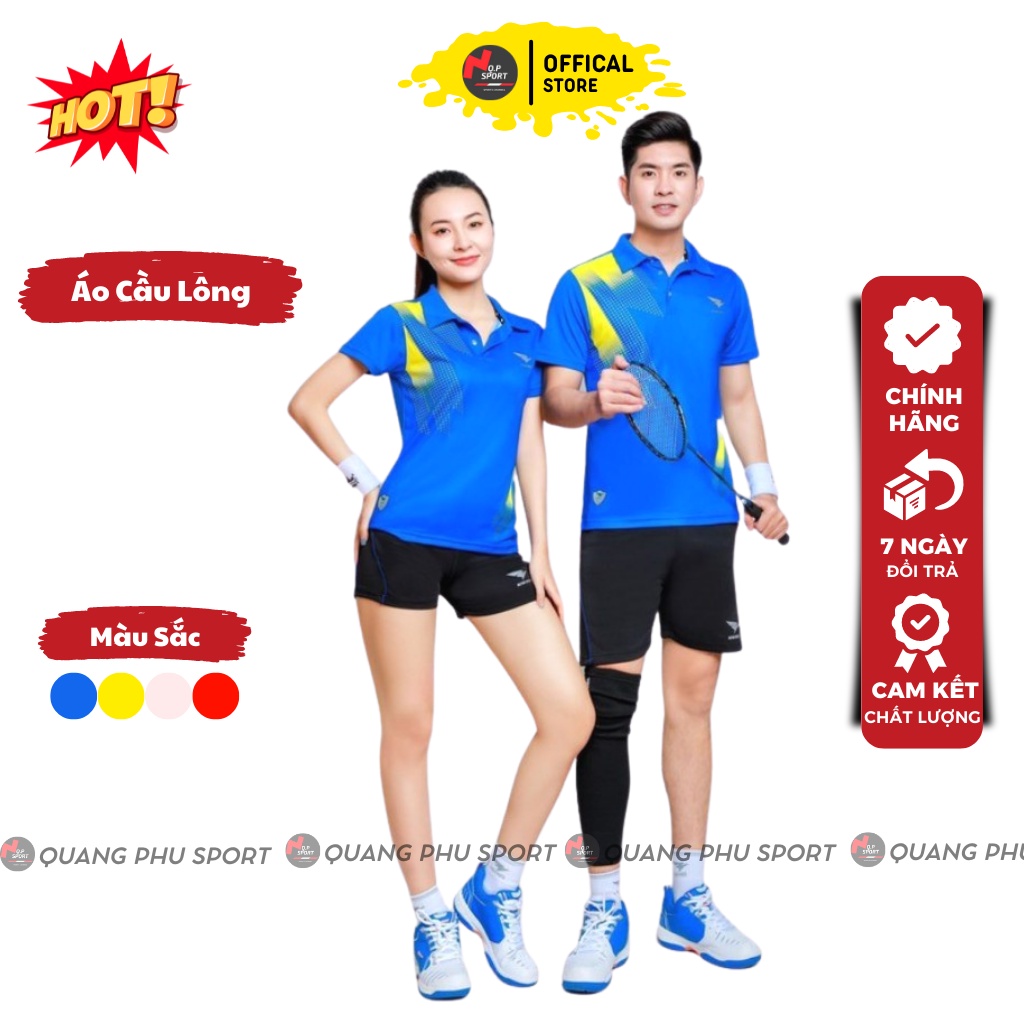 Bộ Quần Áo Cầu Lông Nam Nữ Thương Hiệu HIWING Chất Vải Mè Thun Thái Co Dãn Đa Chiều Cao Cấp Mẫu W1