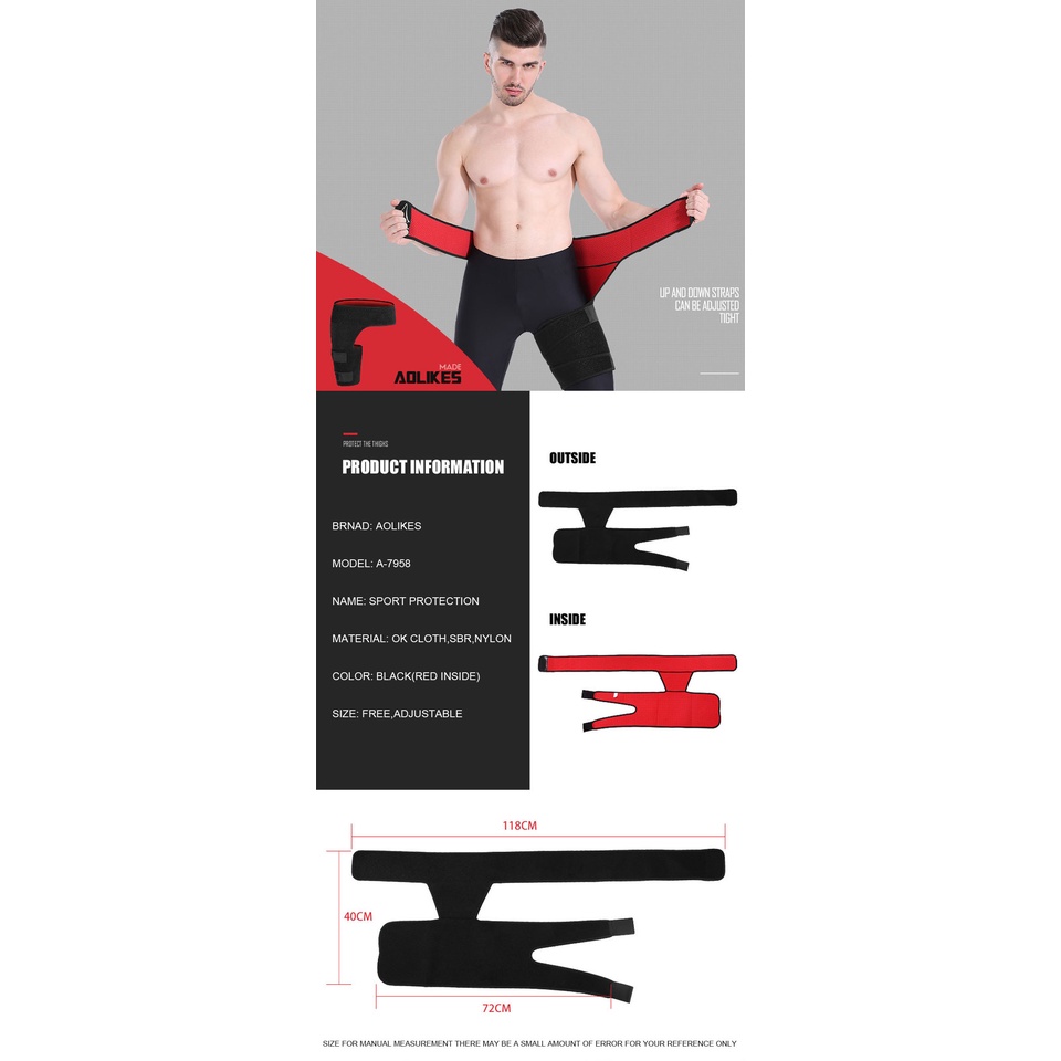 Đai Bó Đùi Đai Bảo Vệ Đùi Chống Căng Cơ  Aolikes - 7958