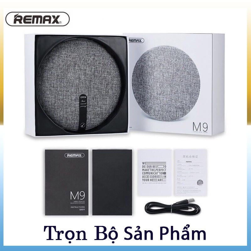 [Mã ELHACE giảm 4% đơn 300K] Loa Bluetooth Remax RB-M9 bọc vải âm chất công suất kép 3.5W