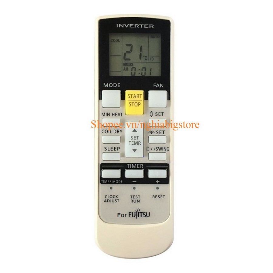Remote Điều Khiển Máy Lạnh FUJITSU, Điều Hòa Inverter AR-RAE2U, AR-RY10, AR-SY3