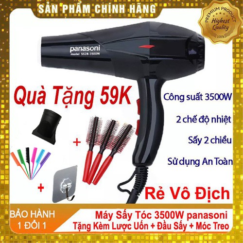 Máy Sấy Tóc, máy sấy, máy sấy tóc 2 chiều Nóng Lạnh Model 5528, Công Suất Lớn 3500W ( tặng 4 phụ kiện)