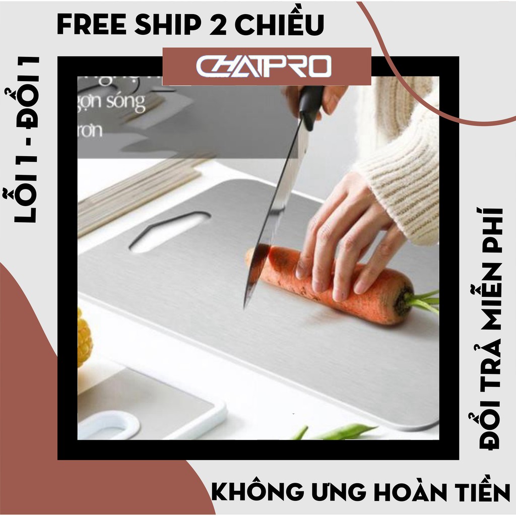 Thớt Inox 304 Kháng Khuẩn Cừờng Lực- Vệ Sinh Dễ Dàng- Rã Đông Nhanh - Chống Ẩm Mốc - Không Xước Dăm- Không Mùn Gỗ