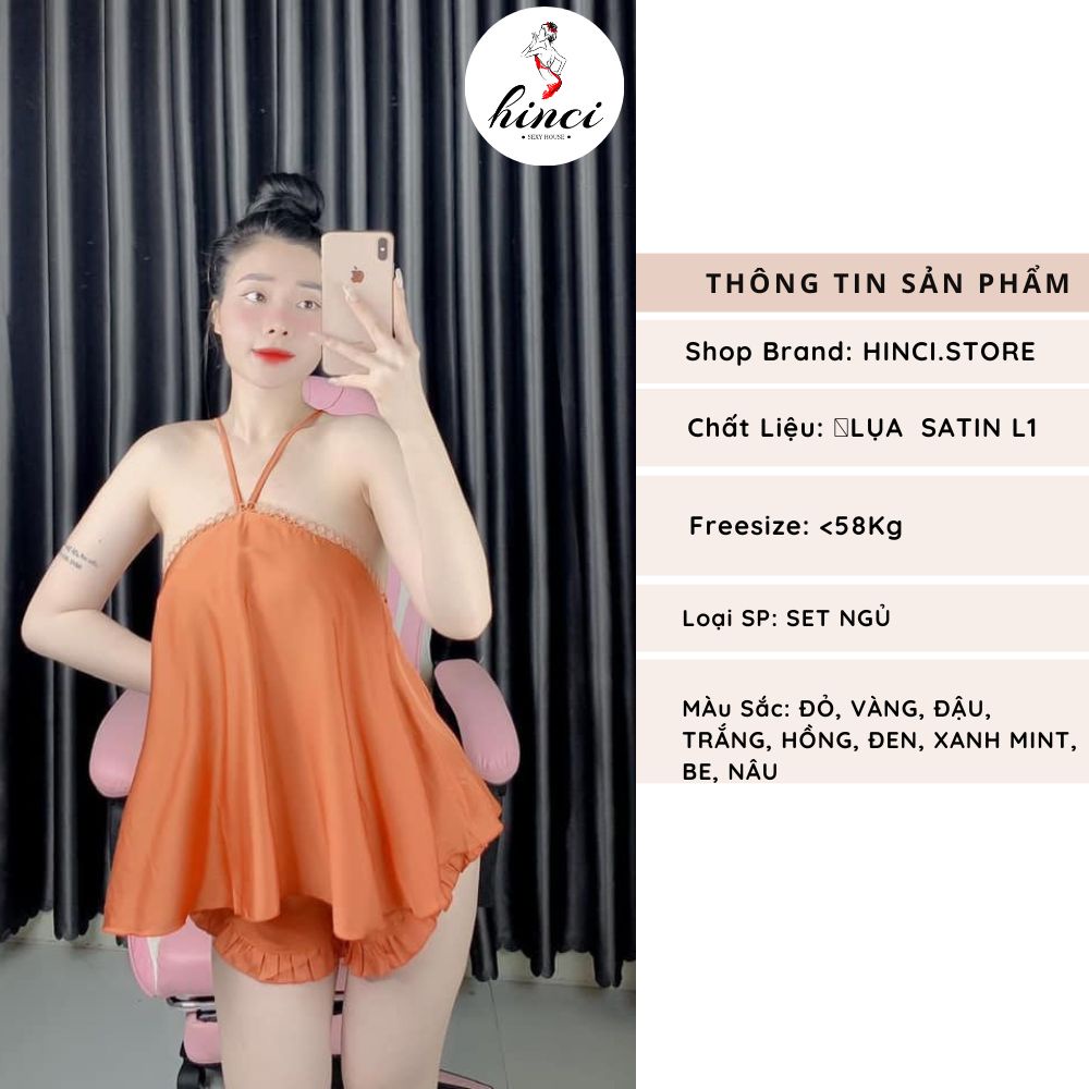 Đồ ngủ sexy- bộ yếm ngủ 2 dây chất mát mềm mại gợi cảm [DN37]