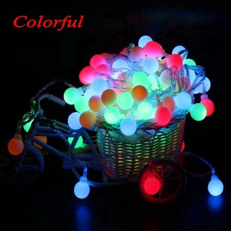 Dây đèn LED 100 bóng hình quả bóng dùng trang trí tiệc