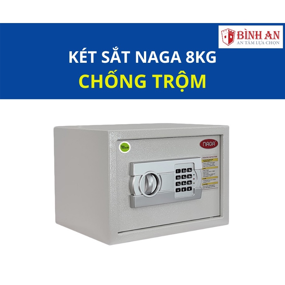 Két sắt NAGA mini chính hãng chống trộm an toàn 8kg, mã NG-22