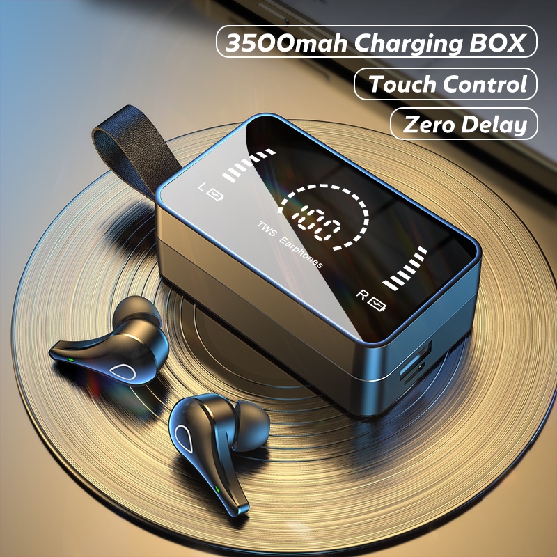 Tai Nghe Nhét Tai Bluetooth Không Dây TWS Âm Thanh Stereo 9D Chống Thấm Nước Tích Hợp Sạc 3500mAh Và Phụ Kiện