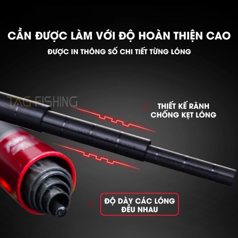 Cần Câu Đài GUIDE Kỳ Lân Lửa Săn Hàng 5H - Chính Hãng