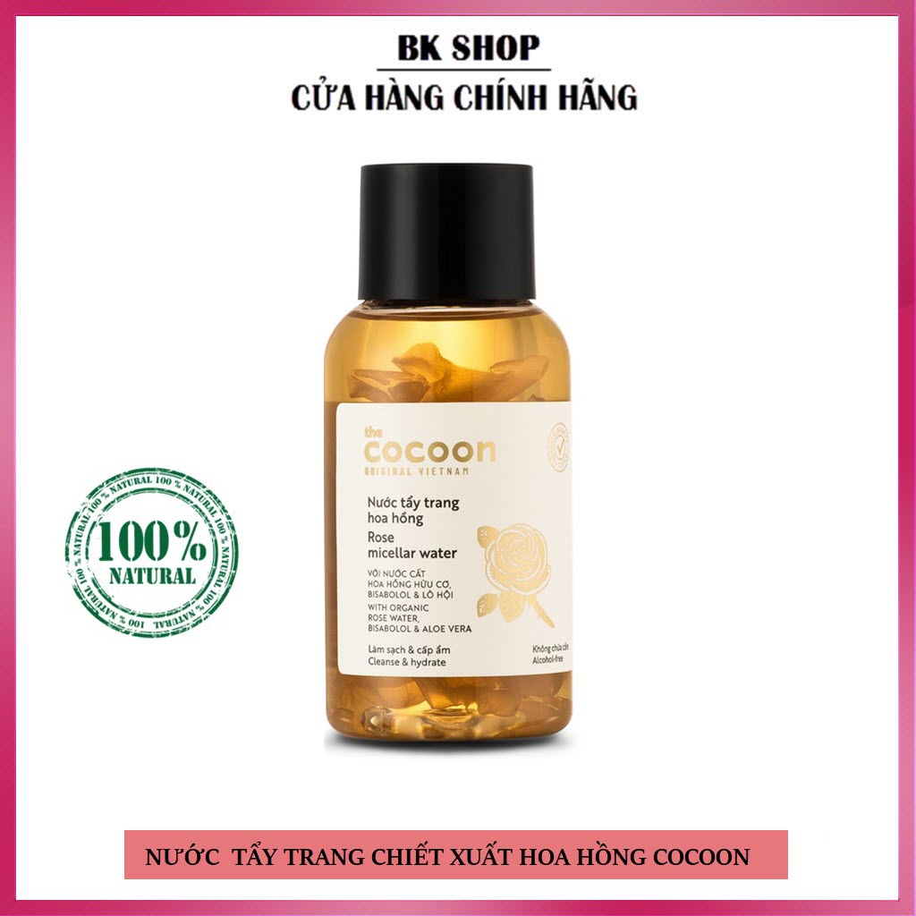 (Chính Hãng) Nước tẩy trang hoa hồng Cocoon tẩy sạch makeup &amp; cấp ẩm