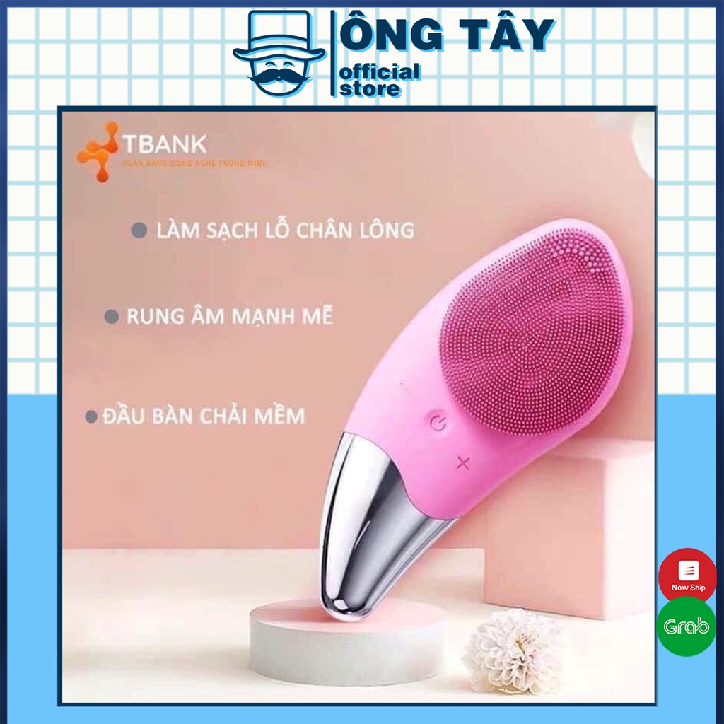 Máy rửa mặt 3 trong 1 SONIC FACIAL - máy rửa mặt sóng siêu âm mẫu mới 2020 - MRM SONIC