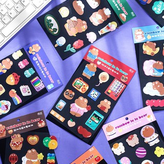 🌈Sticker Gấu cầu vồng cute lạc lối