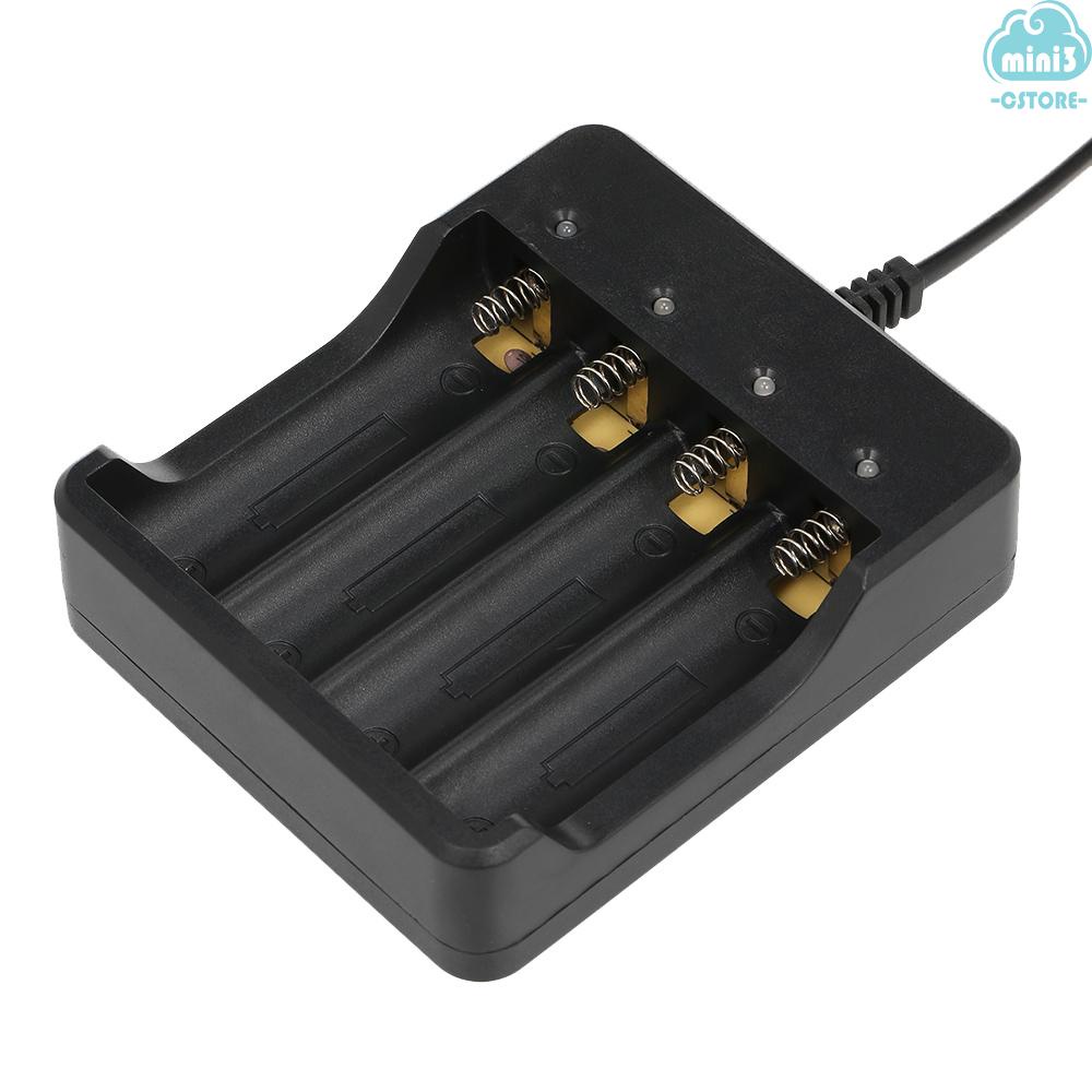 (V06) 4 Slots Universary Battery Charger 18650 Li-ion Battery Charger with LED Indicator