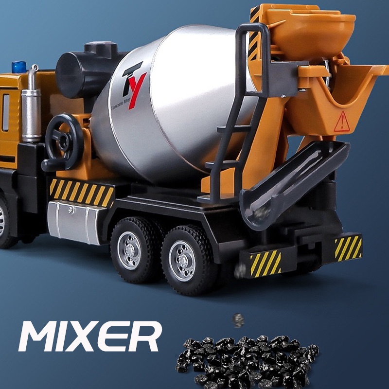 Mô Hình Xe Cần Cẩu Có Đèn Và Âm Thanh Bằng Hợp Kim Tỉ Lệ 1: 50 Dành Cho Bé Trai