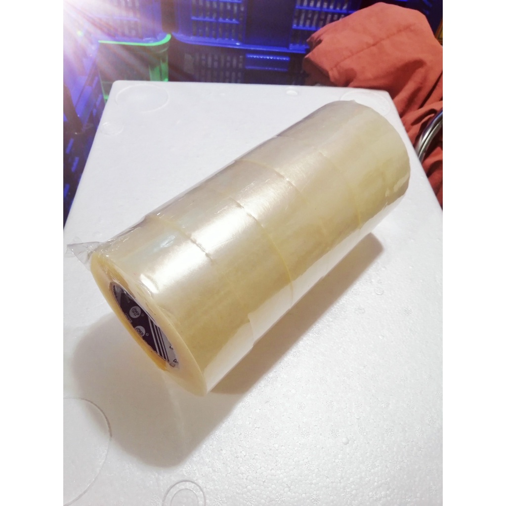[200Y] 1 lốc (6 cuộn) Băng keo trong / đục đóng hàng 48mm*200 yard loại rẻ/1lốc - Mic 50 siêu rẻ siêu chất