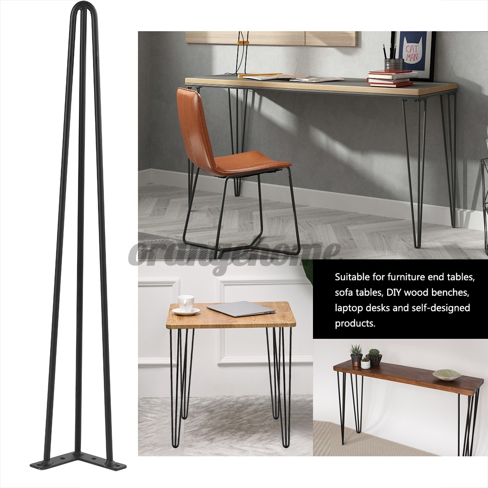 3 Rod Dining Coffee Table Leg 4pcs / Set Metal 41cm