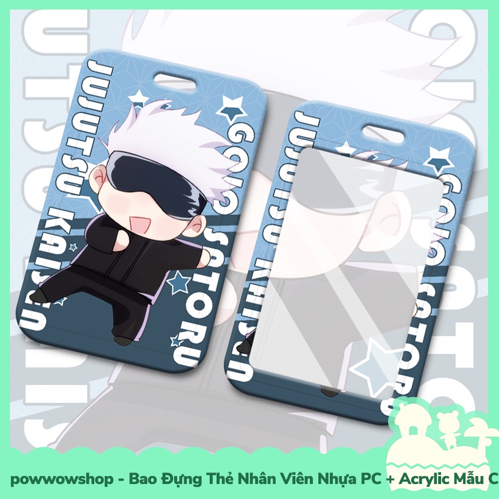 [Sẵn VN - Hỏa Tốc] Bao Đựng Thẻ Nhựa PC + Acrylic Phong Cách Anime Manga Jujutsu Kai.Sen