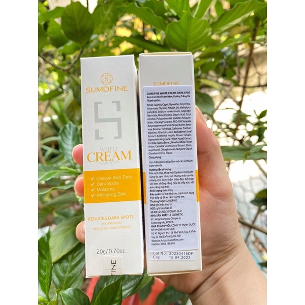 ✅ KEM MỜ NÁM TRẮNG DA SUMDFINE 20G
