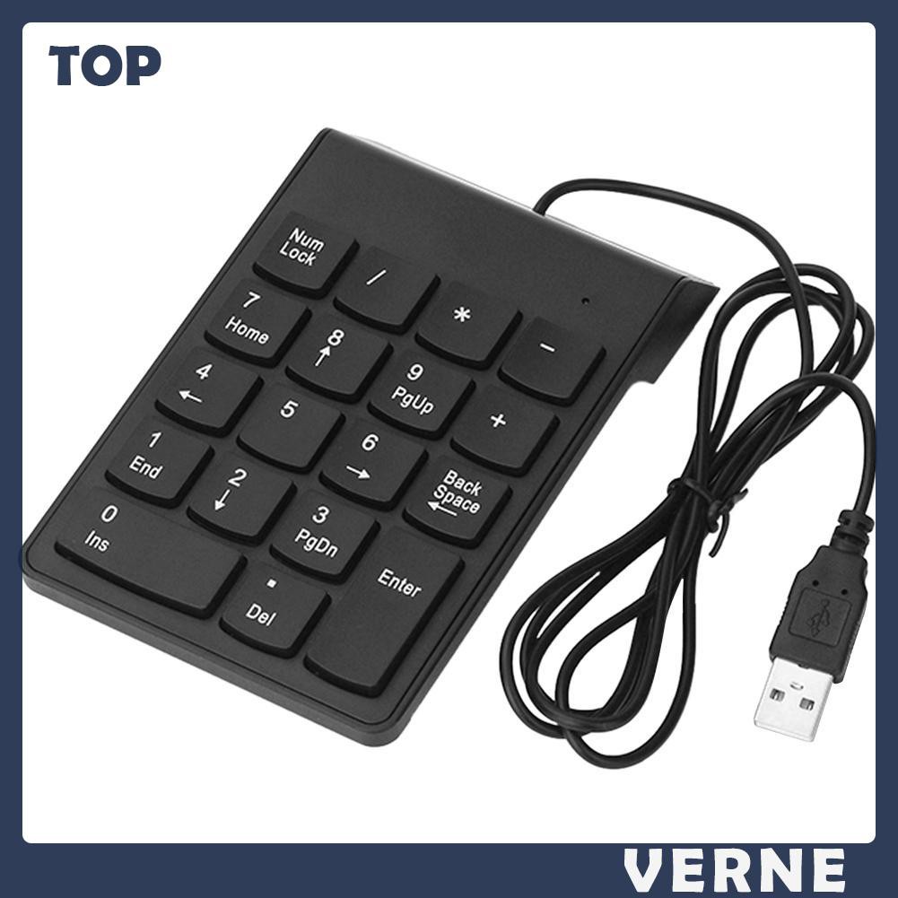 Bàn Phím Số Mini Có Dây Gồm 18 Phím Dùng Cho Laptop