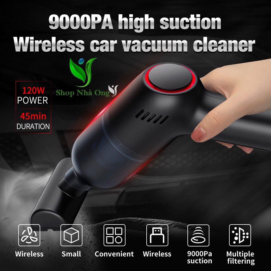 Máy hút bụi cầm tay không dây dành cho ô tô 8000Pa Máy hút bụi mini sử dụng kép cho ô tô , nhà riêng, lông tóc thú cưng