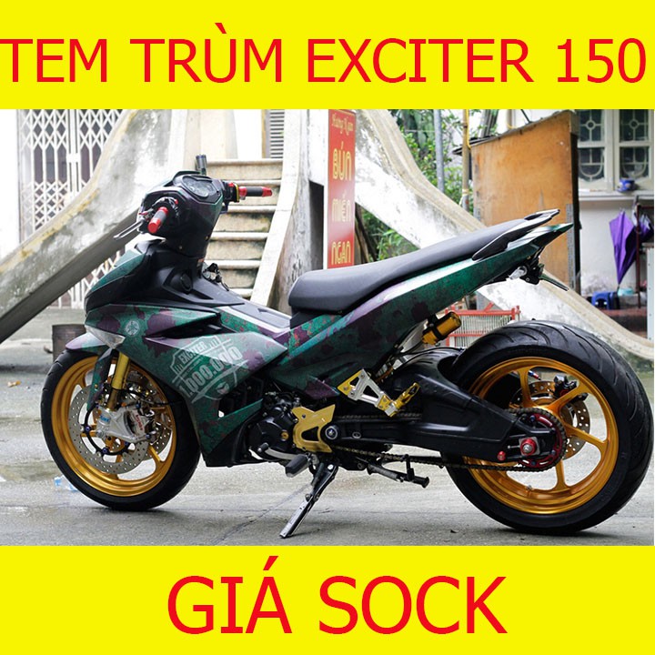 GIẢM [Nhập mã MANEW08 - giảm 15% - tối đa 30K] Tem Trùm Xe Exciter 150 Ex ( mẫu mới )